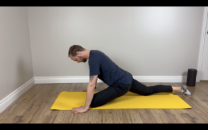 Forward Pigeon Pose starting position